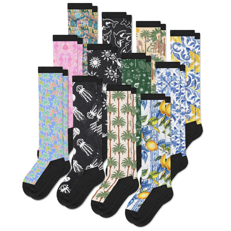 All New Patterns EasyStretch™ Socks Bundle 12-Pack