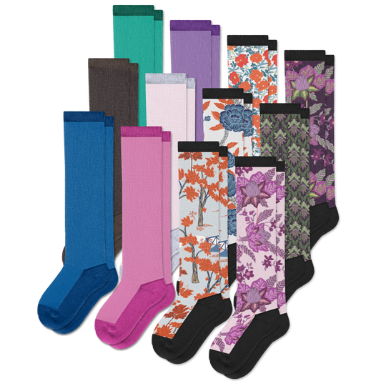 All New Patterns EasyStretch™ Socks Bundle 12-Pack