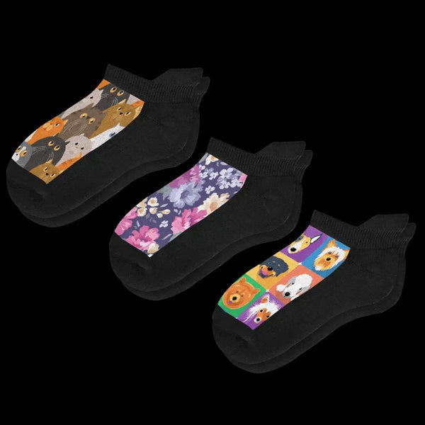 Paws & Petals Ankle Diabetic Socks Bundle 3-Pack