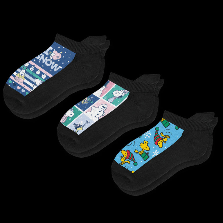 Winter with Woodstock Ankle Diabetic Socks Bundle 3-Pack | Viasox