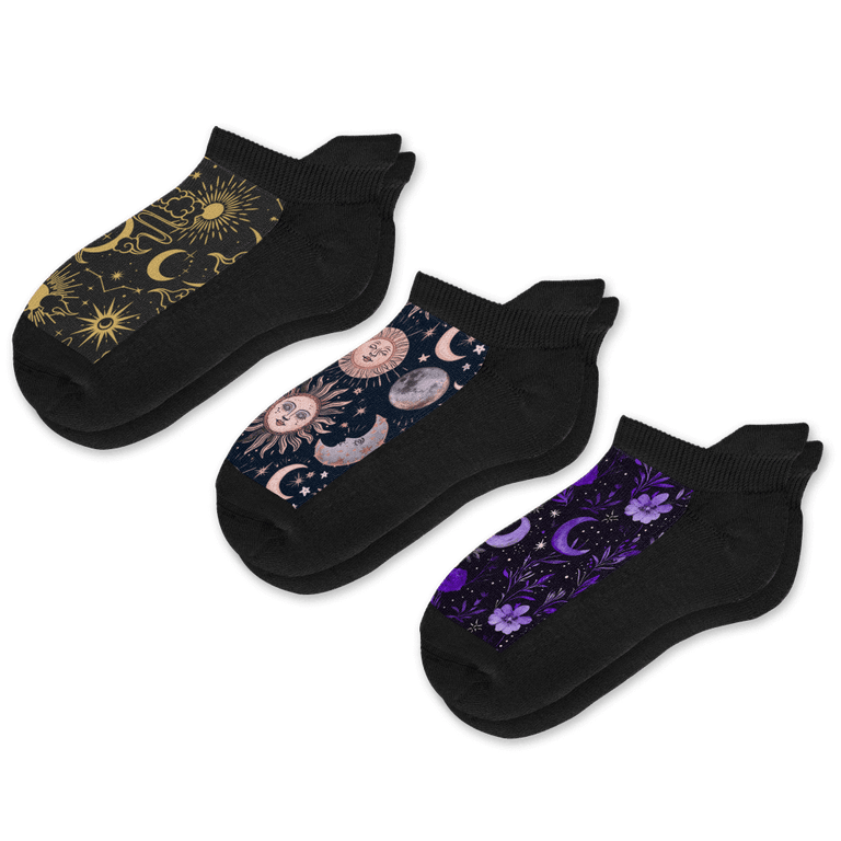 Moonlight Ankle Socks 3-Pack Bundle From Viasox Flat View