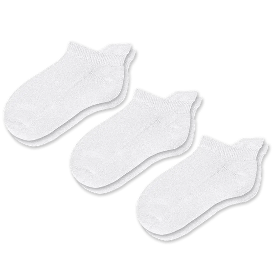 Viasox White Ankle Socks Bundle 3-Pack front view