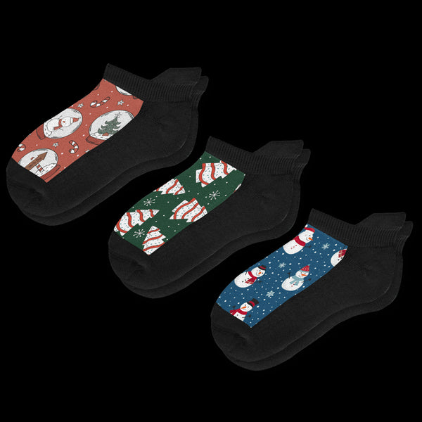 Winter Wonderland Ankle Diabetic Socks Bundle 3-Pack