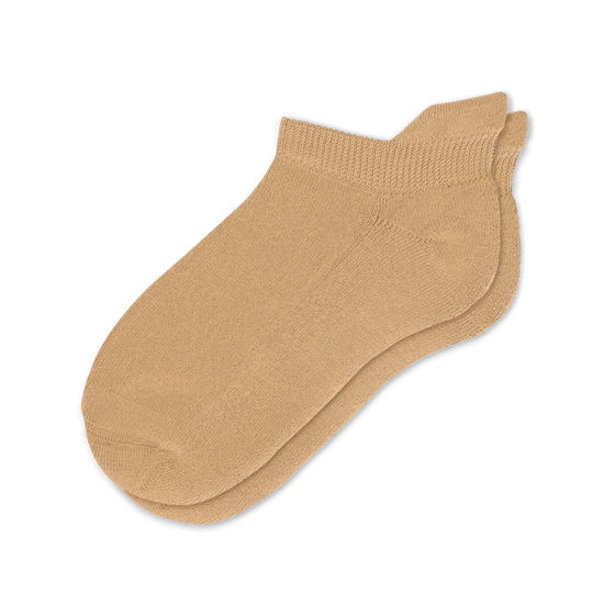 Viasox Tan Ankle Socks front view