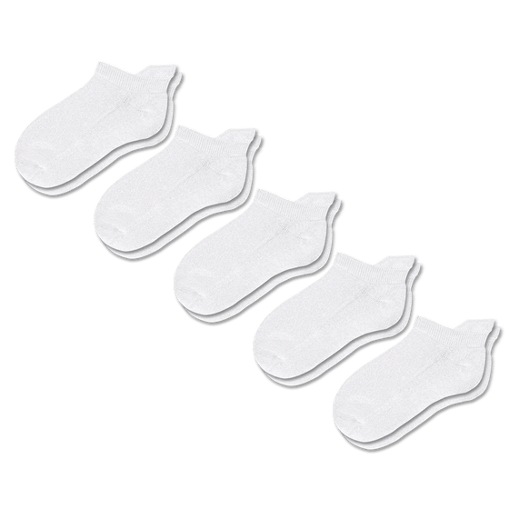 Viasox White Ankle Socks Bundle 5-Pack front view