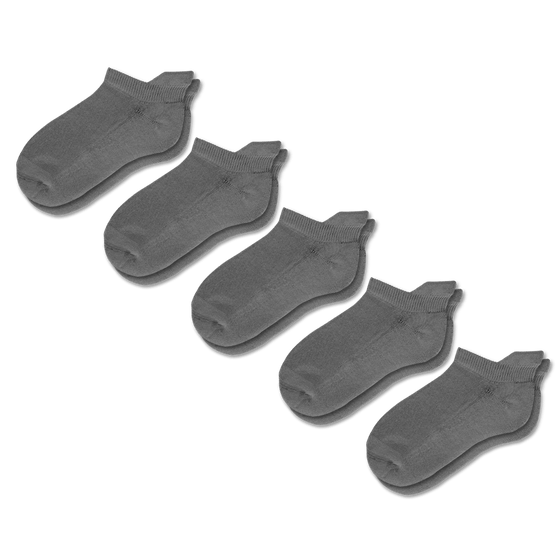 Viasox Gray Ankle Socks Bundle 5-Pack front view