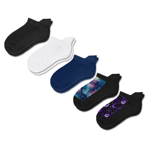 Viasox Cosmic Classics Ankle Socks Bundle 5-Pack front view