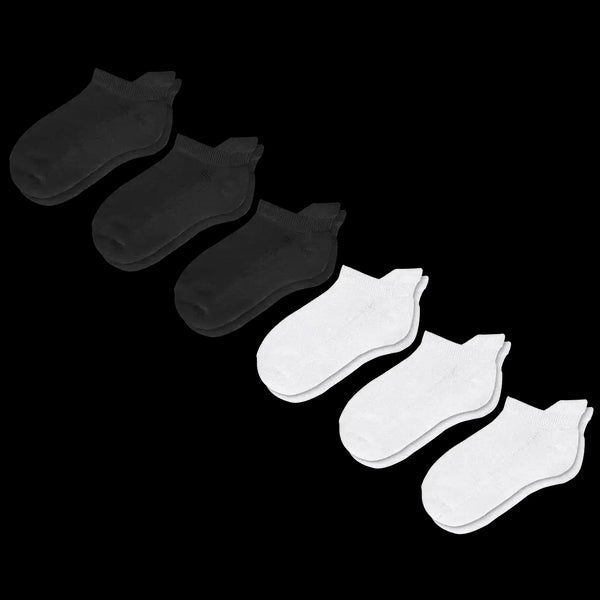 Black & White 6 pairs ankle socks