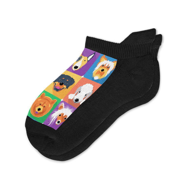 Viasox Dogs Ankle Socks Flat View