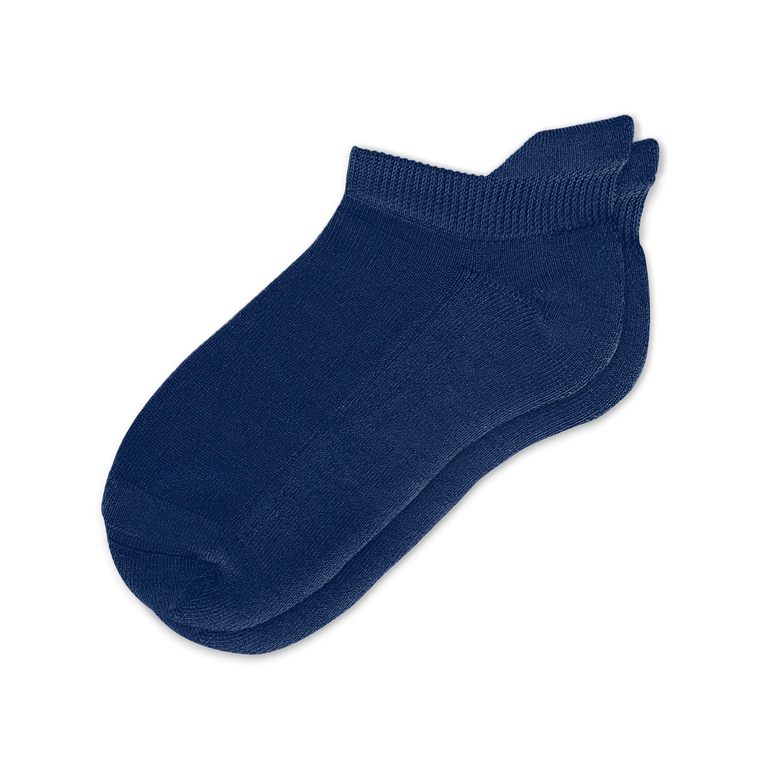 Viasox Navy Blue Ankle Socks Flat View