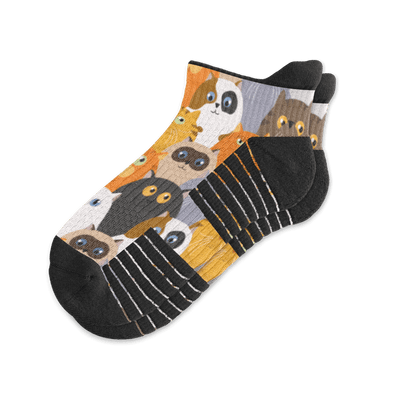 Viasox Cats Ankle Compression Socks front view