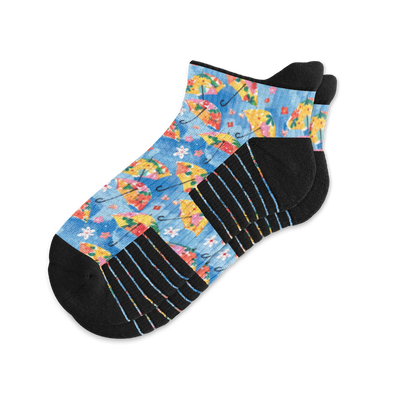 Viasox Spring Showers Ankle Compression Socks front view