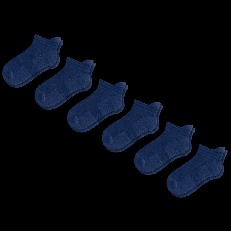 Navy Blue Ankle Compression Socks Bundle 6-Pack