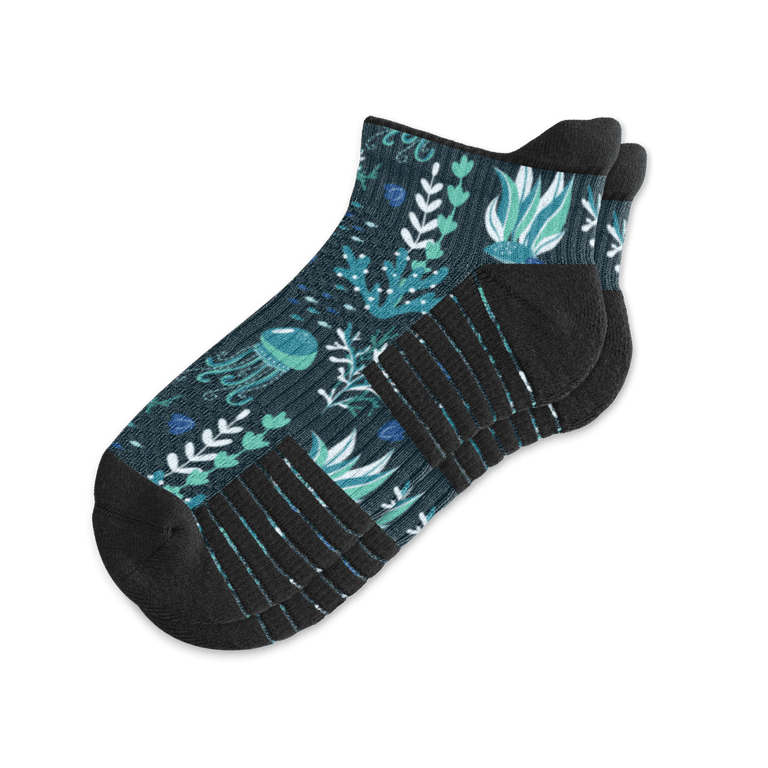 Jellyfish Blues Ankle Compression Socks By Viasox