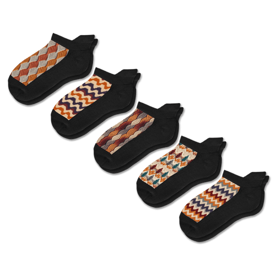 Autumn Knit Ankle Socks 5-Pack Bundle