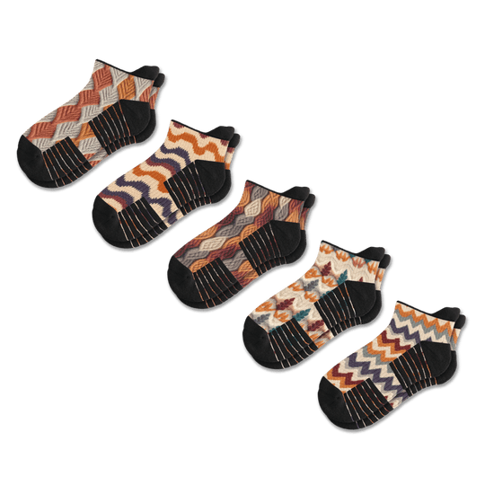Autumn Knit Ankle Compression Socks 5-Pack Bundle