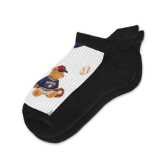 Baseball Bears Ankle Socks