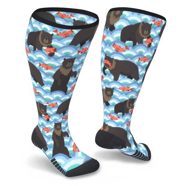 Bearly Fishing Diabetic Compression Socks