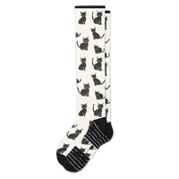 Viasox Black Meows Compression Socks front view