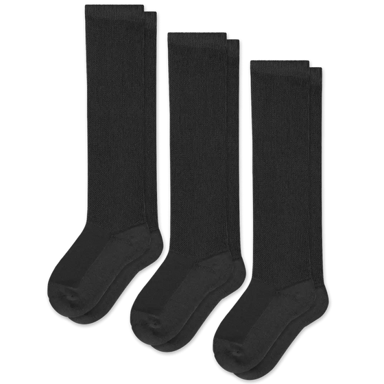 Viasox Black EasyStretch Socks Bundle 3-Pack front view