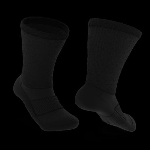 Crew black diabetic socks