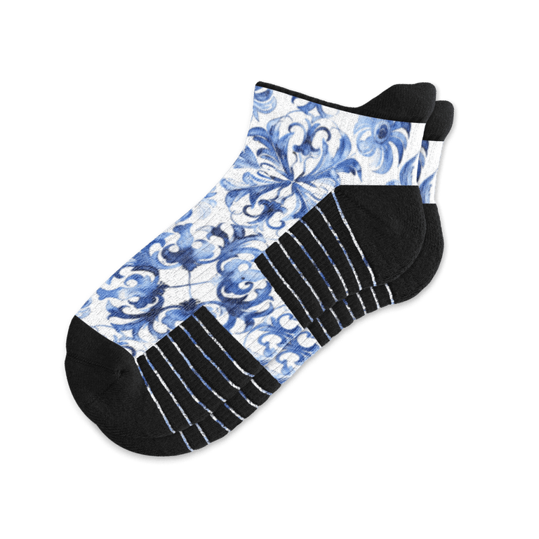 Blue Beauty Ankle Compression Socks