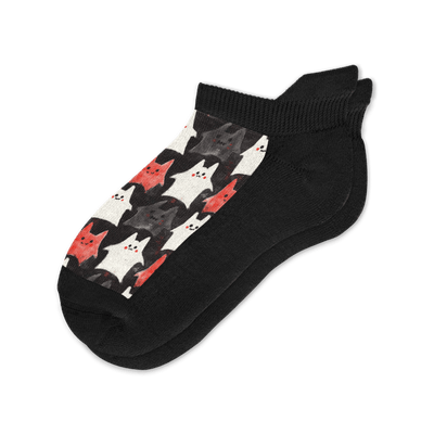 Viasox Boo Kitties Ankle Socks
