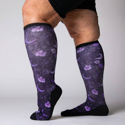 Viasox Purple Moon EasyStretch™ Socks detail close-up
