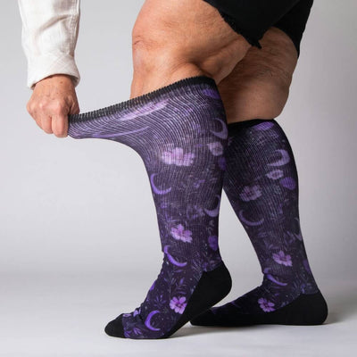Viasox Purple Moon EasyStretch™ Socks alternate view