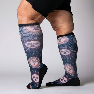 Viasox Celestial Moon EasyStretch™ Socks detail close-up