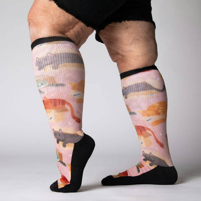 Viasox Cats in Boxes EasyStretch™ Socks detail close-up