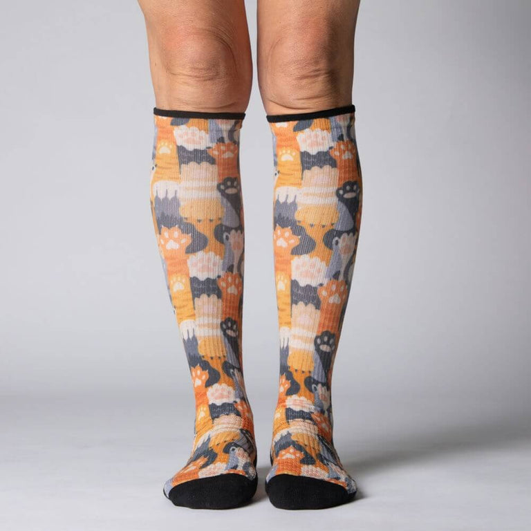 Viasox Cat Paws Compression Socks Front View