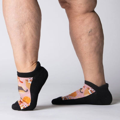 Viasox Cats in Boxes Ankle Socks stretched display