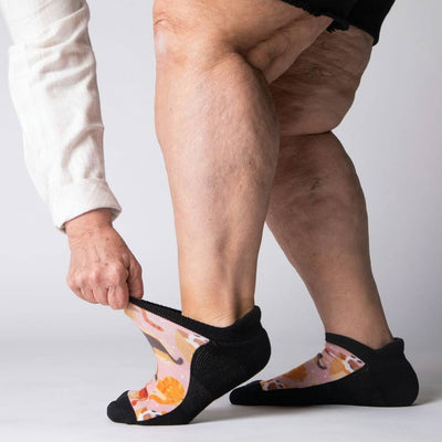 Viasox Cat Paws Ankle Socks stretched display