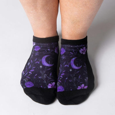 Viasox Purple Moon Ankle Socks side view
