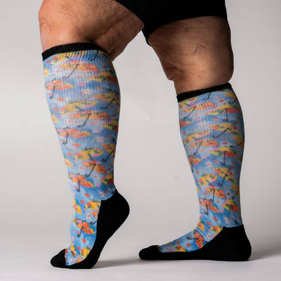Viasox Spring Showers EasyStretch Socks detail close-up