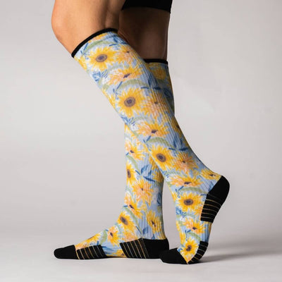 Viasox Sunny Days Compression Socks stretched display