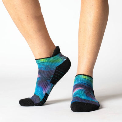 Viasox Northern Lights Ankle Compression Socks detail close-up