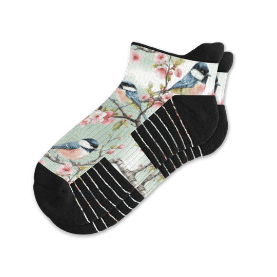 Chickadees Ankle Compression Socks