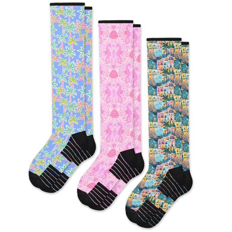Coastal Compression Socks 3-Pack Bundle