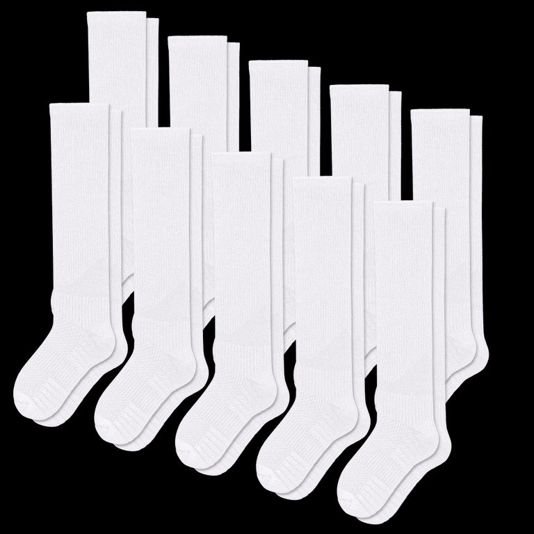 White Compression Socks Bundle 10-Pack