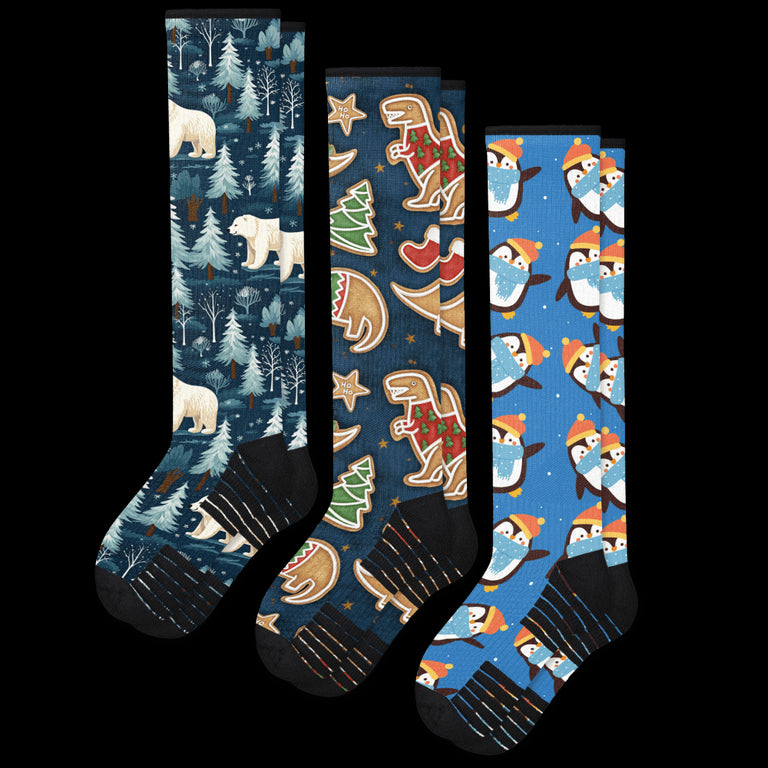 Arctic Animal Compression Socks Bundle 3-Pack