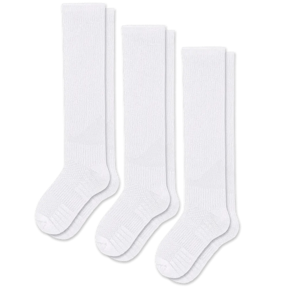 Viasox White Compression Socks Bundle 3-Pack front view