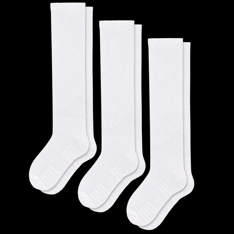 White Compression Socks Bundle 3-Pack