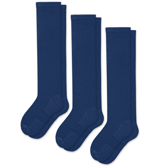 Viasox Navy Blue Compression Socks Bundle 3-Pack front view