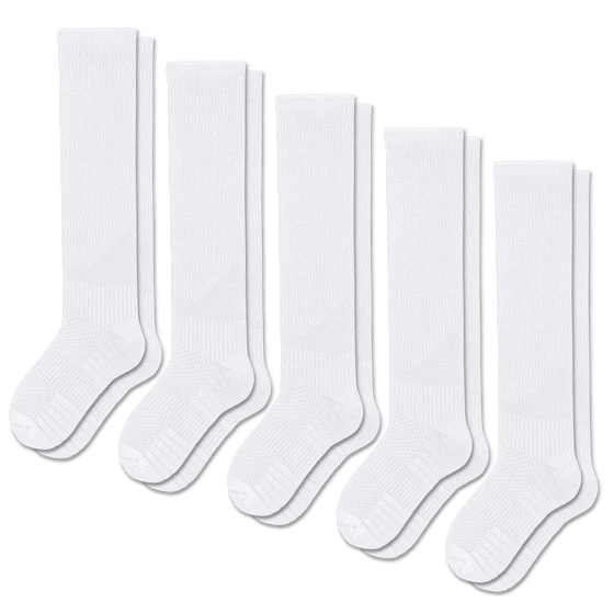 Viasox White Compression Socks Bundle 5-Pack front view