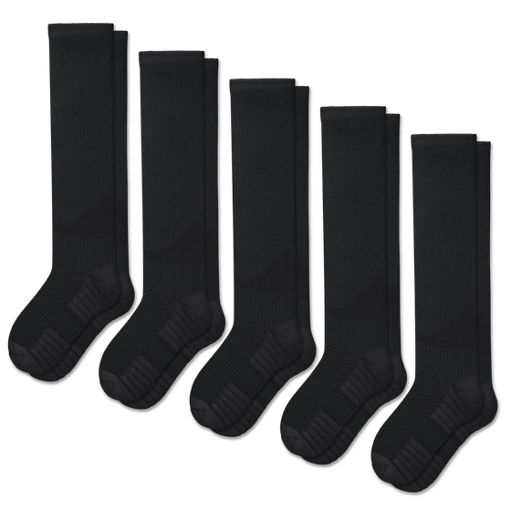 Viasox Black Compression Socks Bundle 5-Pack front view