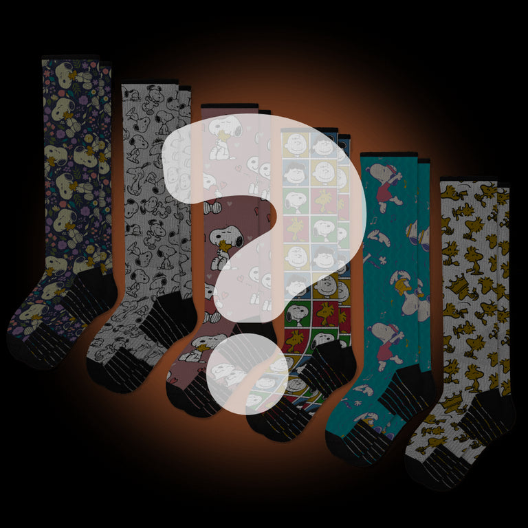 Mystery Peanuts Compression Socks Bundle 6-Pack