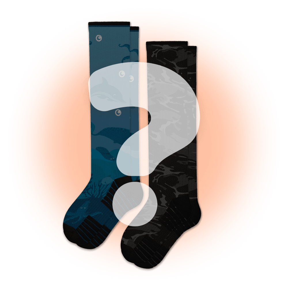 Viasox 2 Pair Mystery Compression Socks front view
