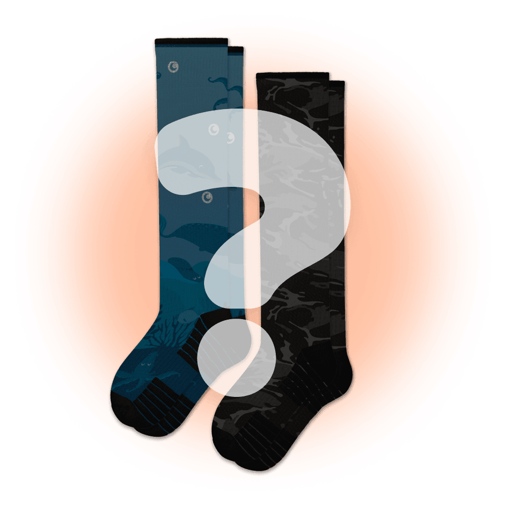 Viasox 2 Pair Mystery Compression Socks front view